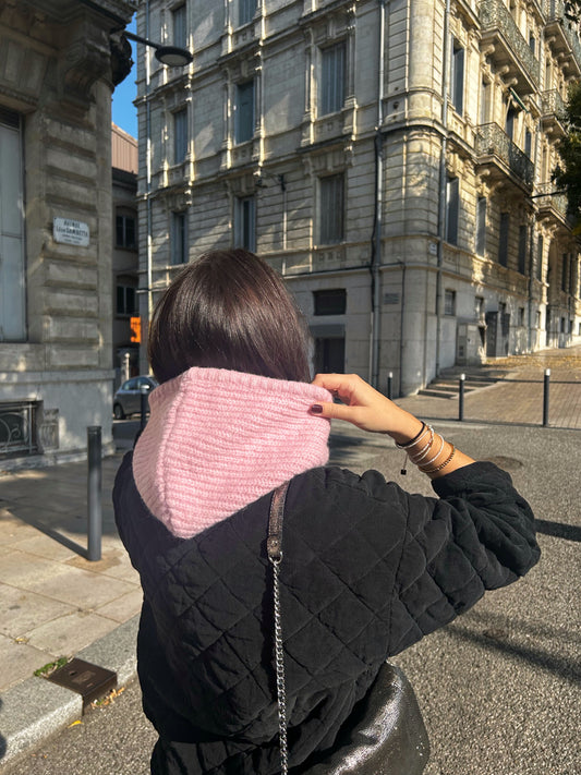 Cagoule en Laine Rose Léna