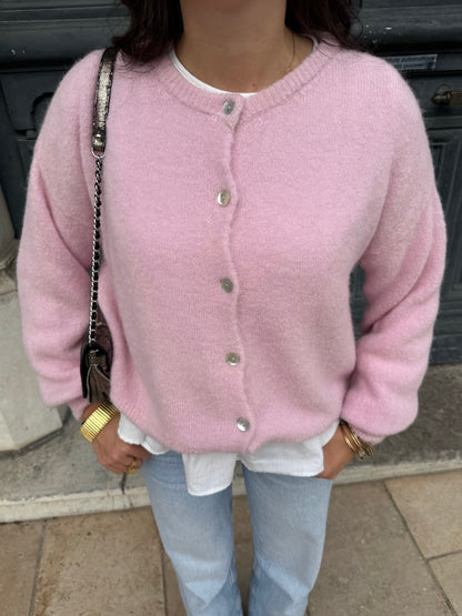 Gilet Rose Pâle Simone