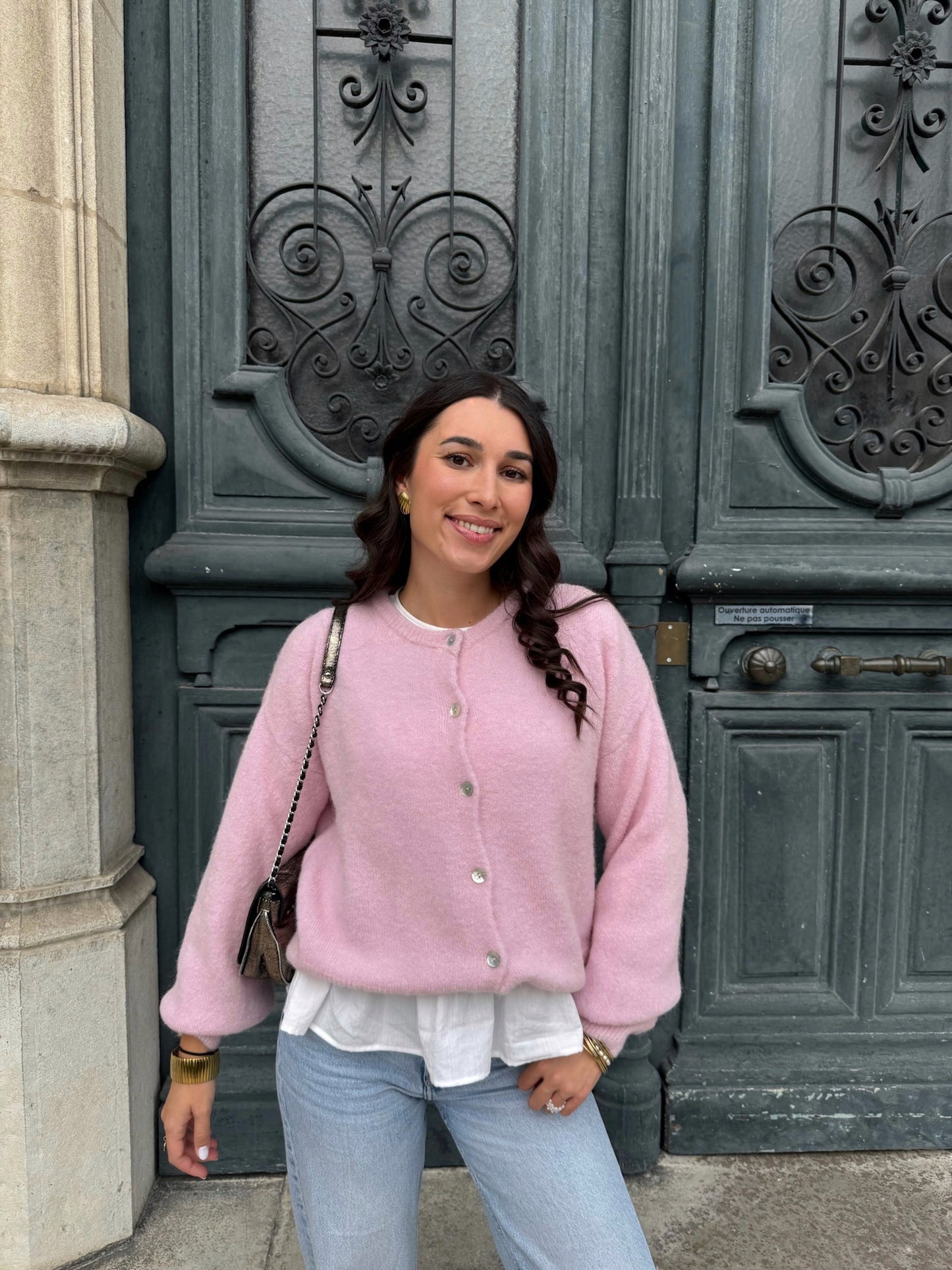 Gilet Rose Pâle Simone