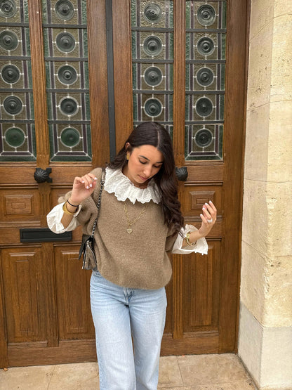 Pull Taupe Emma