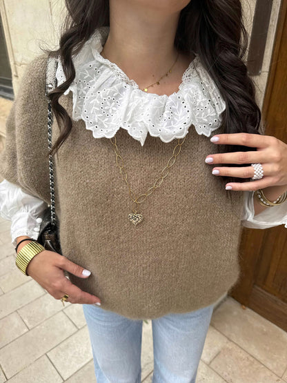 Pull Taupe Emma