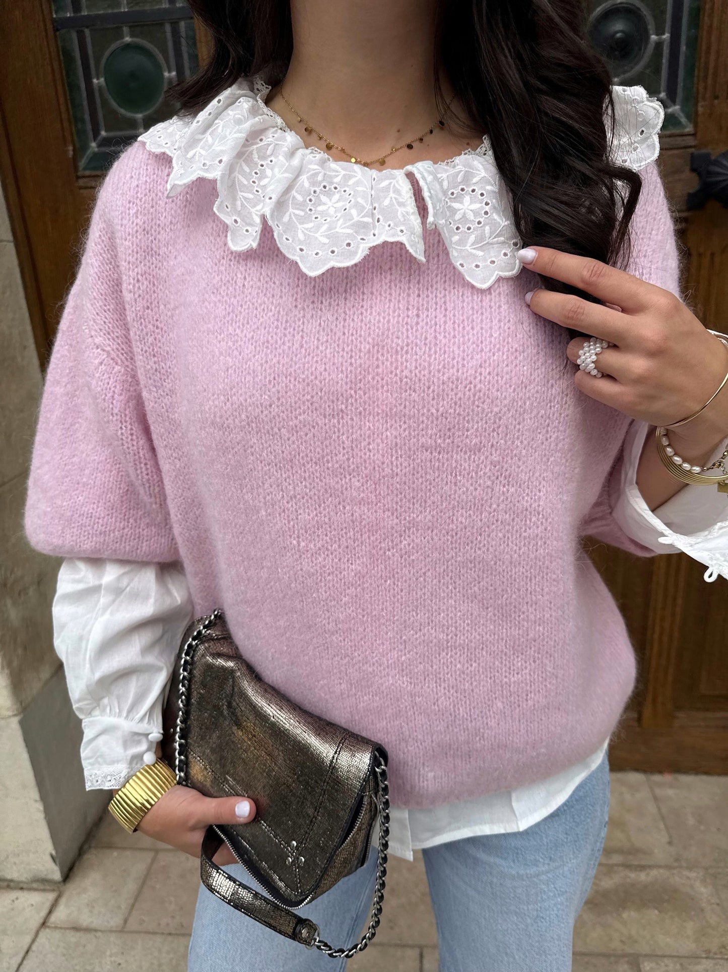 Pull Rose Pâle Emma