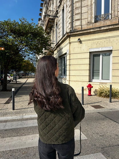 Veste en Velours Kaki Laurette