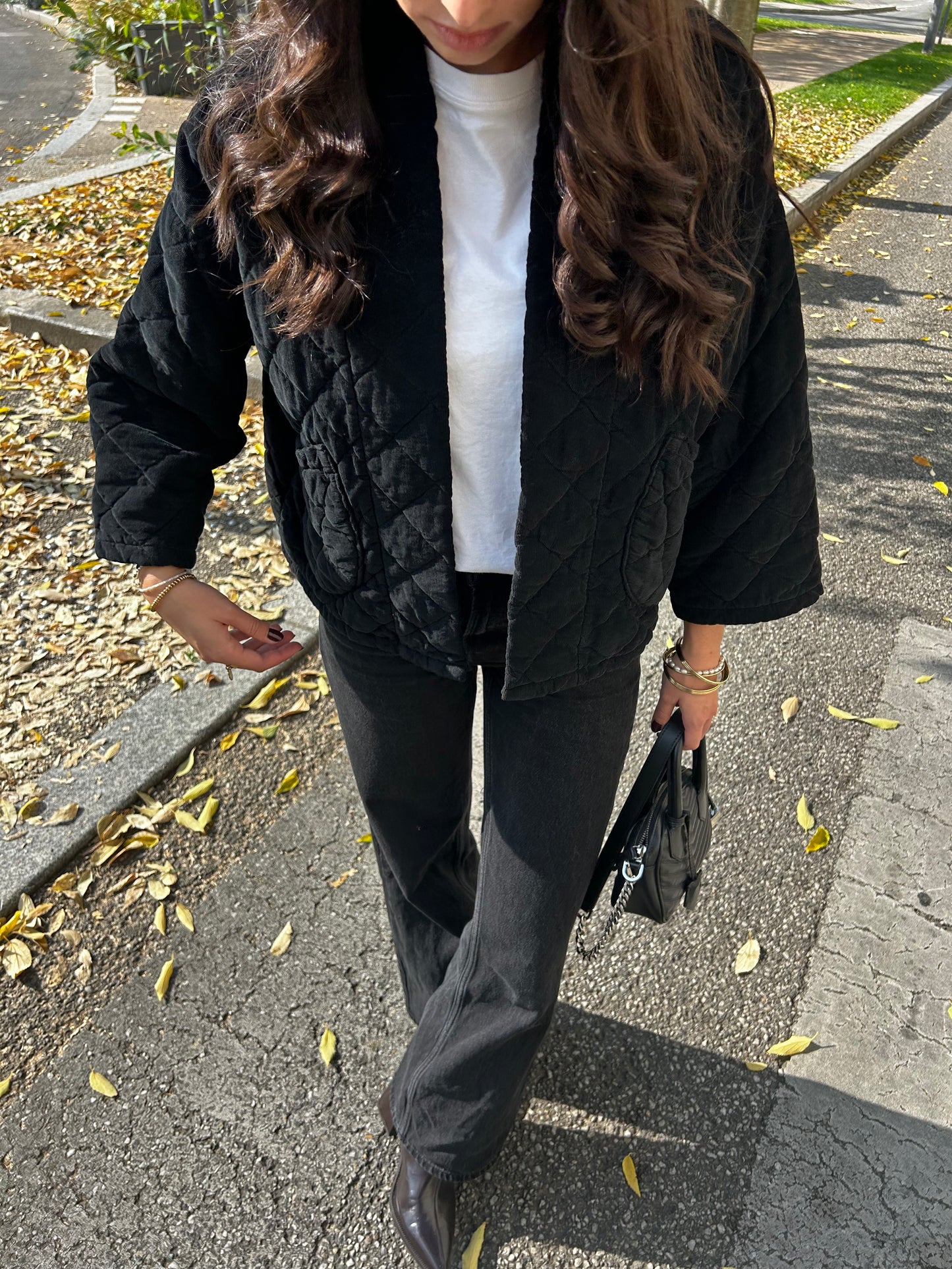 Veste en Velours Noire Laurette