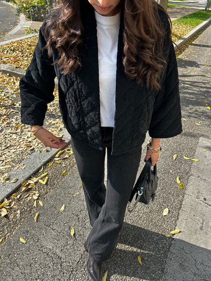 Veste en Velours Noire Laurette