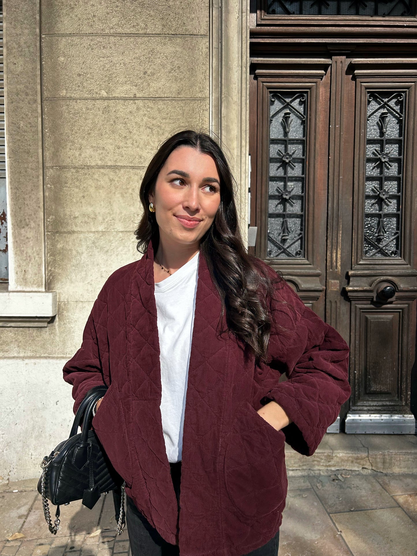 Veste en Velours Prune Laurette