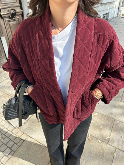 Veste en Velours Prune Laurette