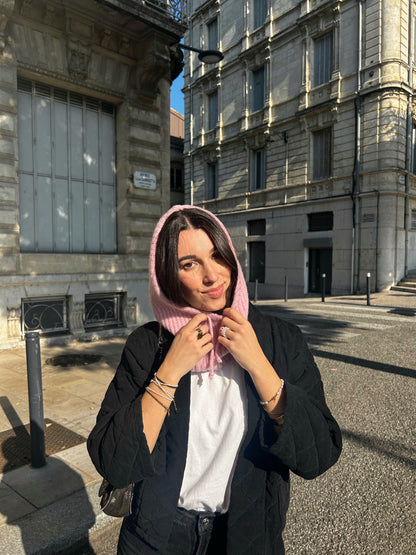 Cagoule en Laine Rose Léna