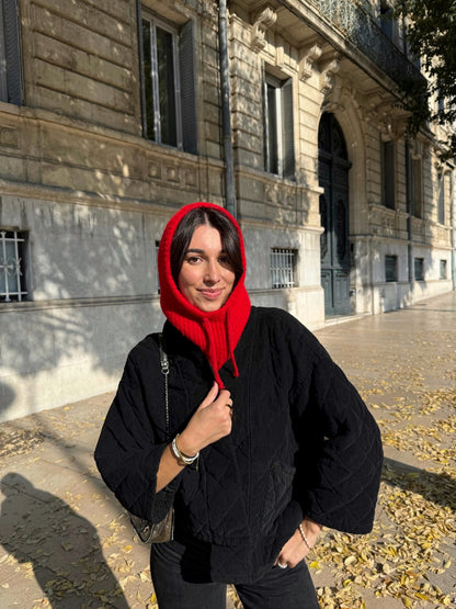 Cagoule en Laine Rouge Léna