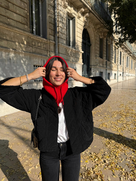 Cagoule en Laine Rouge Léna